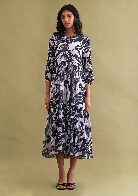 Midi dress with Floral Print| Georgette | Women