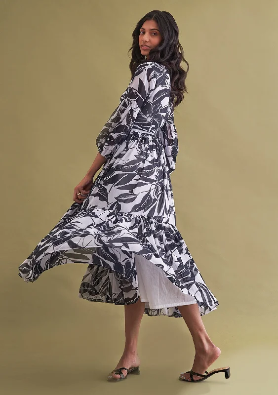 Midi dress with Floral Print| Georgette | Women