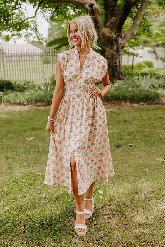 Cue The Sunshine Floral Midi