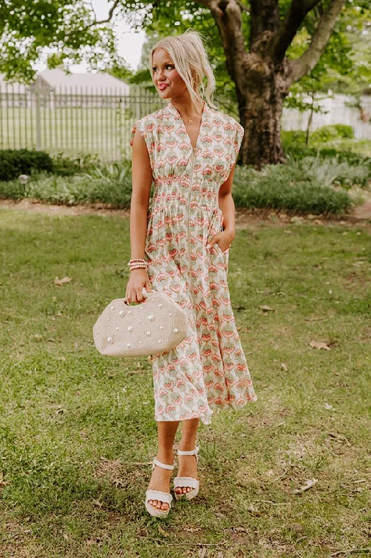 Cue The Sunshine Floral Midi