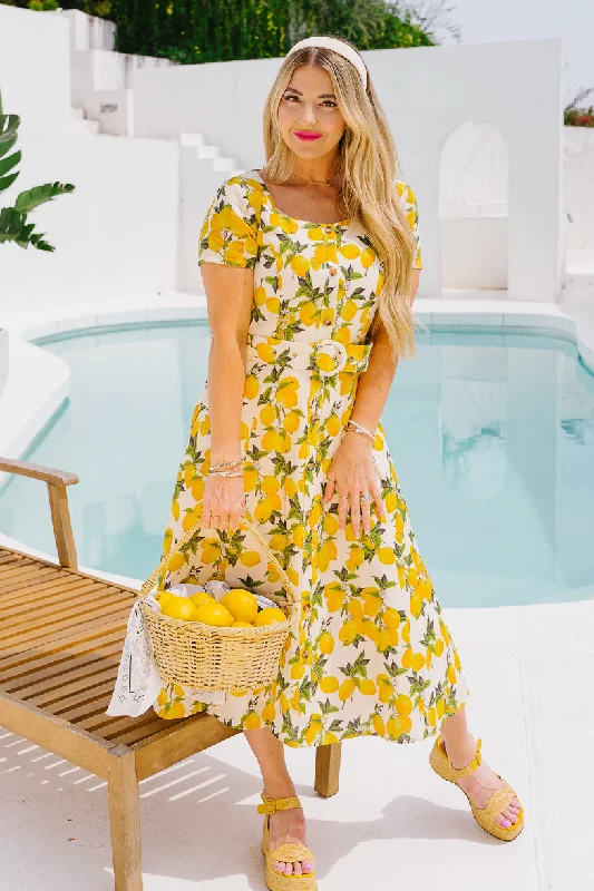 Meredith Dress in Lemons