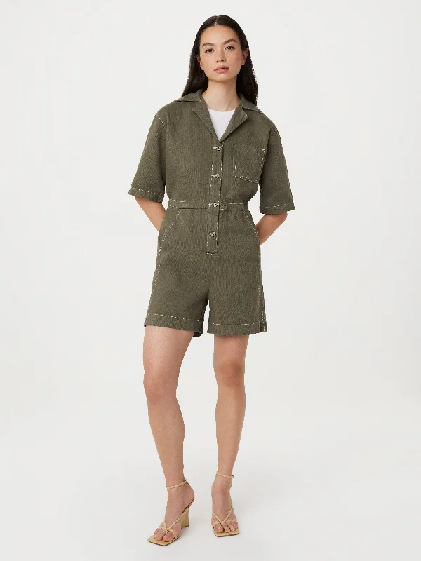 The Utility Romper in Green