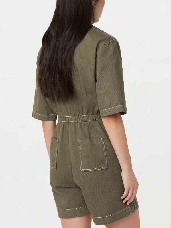 The Utility Romper in Green