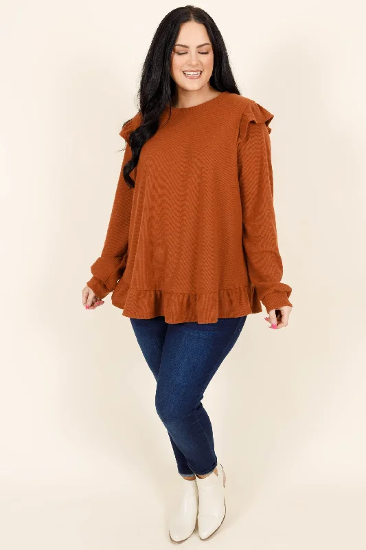 Cloud Gazing Sweater, Rust