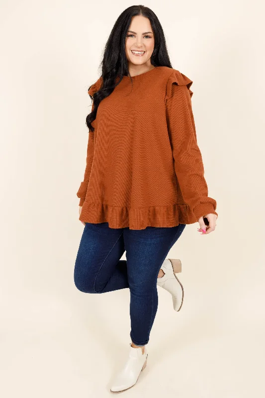 Cloud Gazing Sweater, Rust