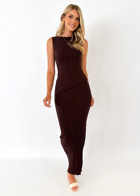 Dirae Knit Midi Skirt - Chocolate