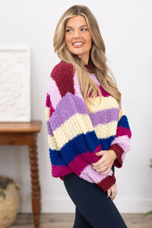 Orchid Multicolor Colorblock Sweater