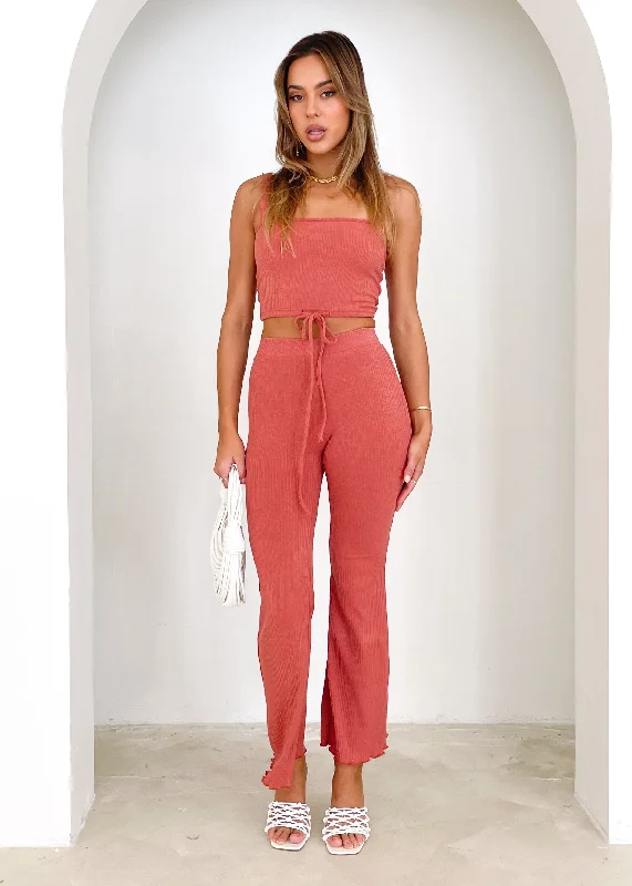 Tarlo Knit Pants - Rose