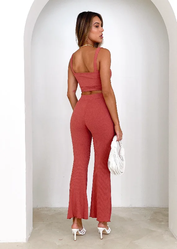 Tarlo Knit Pants - Rose