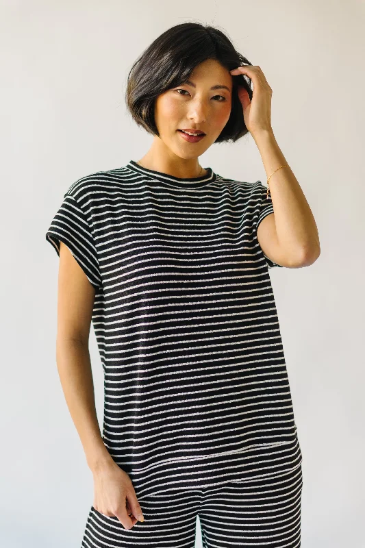 The Lenny Basic Top in Black Stripe