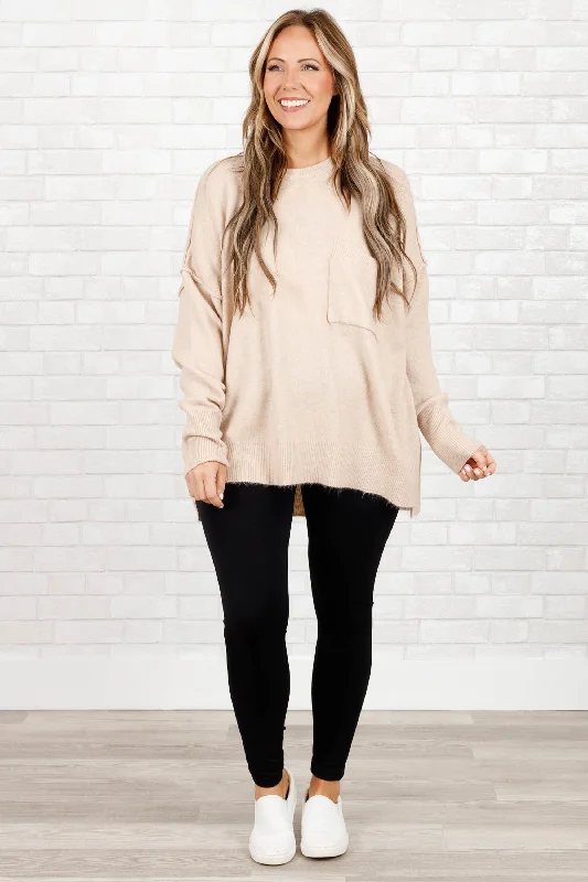 The Night Before Sweater, Heather Beige