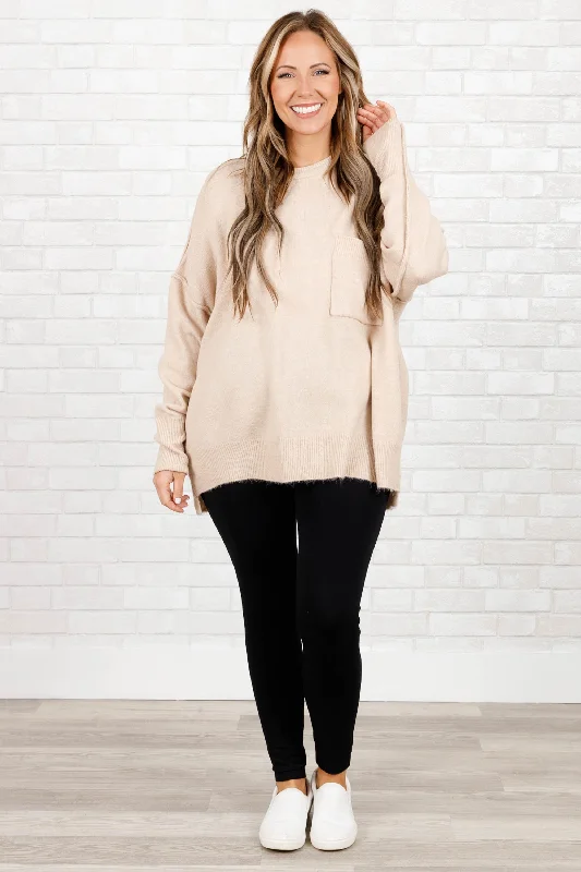 The Night Before Sweater, Heather Beige