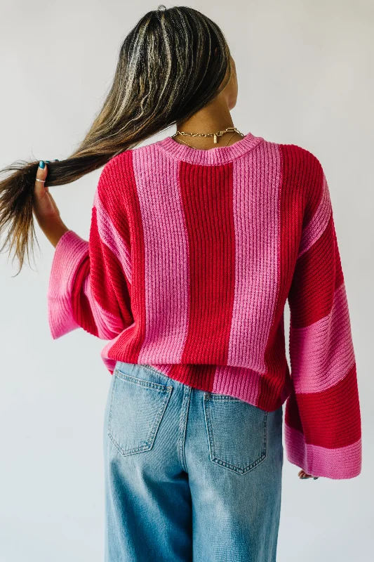 The Tiffin Striped Sweater in Pink