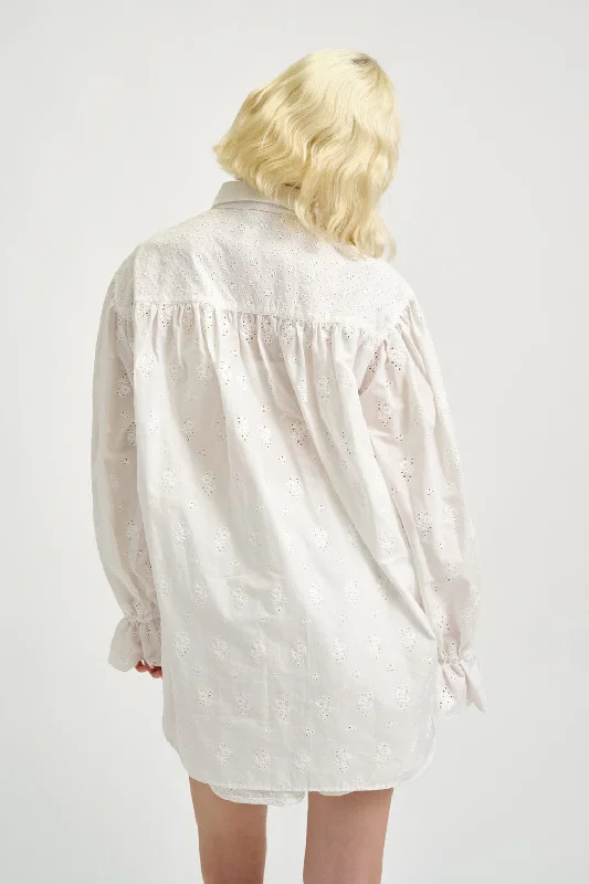 Esme Shirt White Eyelet Combo