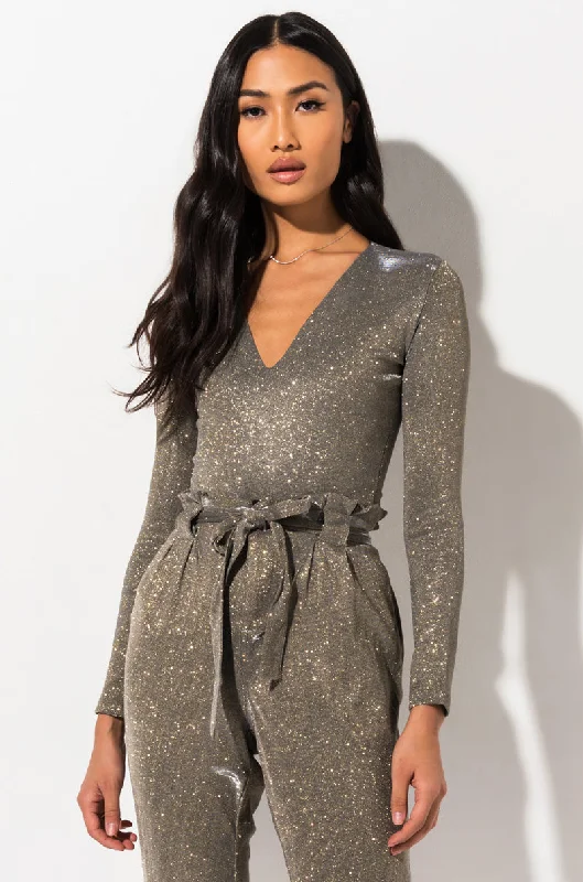 SEXY SHINE DRESSY BODYSUIT SILVER MULTI