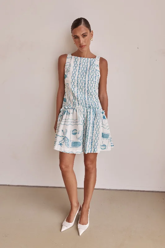 Amara Mini Dress (Blue)