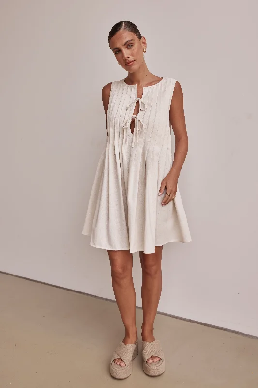 Harper Mini Dress (Cream)