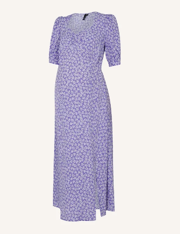 Lilac Maternity Rosie Midi Dress