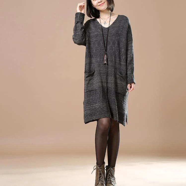 Oversized gray sweater dresses women sweaters