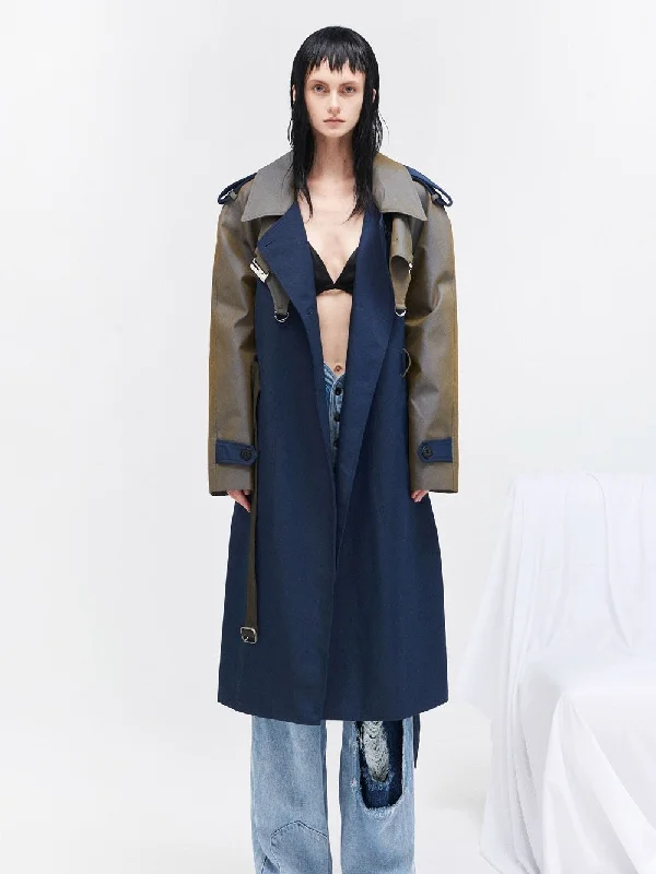 Elegant Leather Trench-Coat For A Sophisticated Look