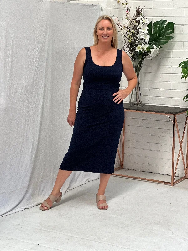 Amaya Navy Jersey Dress