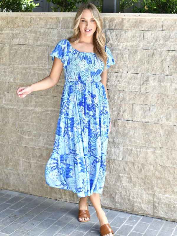 Maya Blue Floral Dress