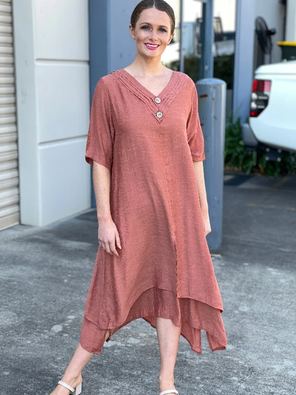 Oxley Rust Layering Dress