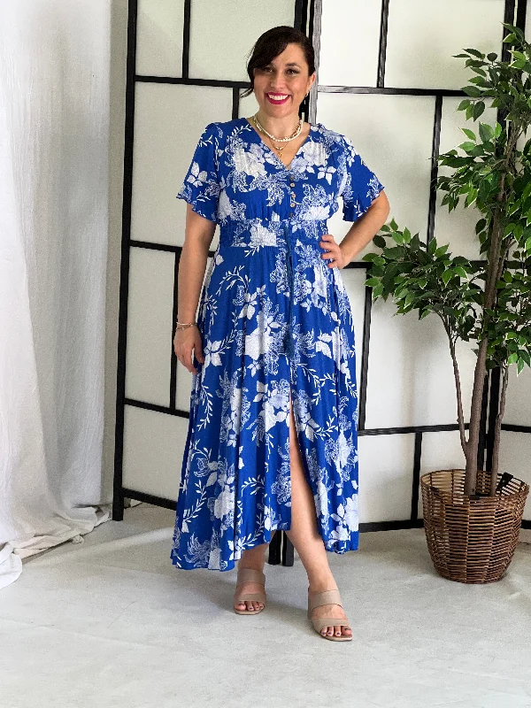 Quin Blue Floral Dress