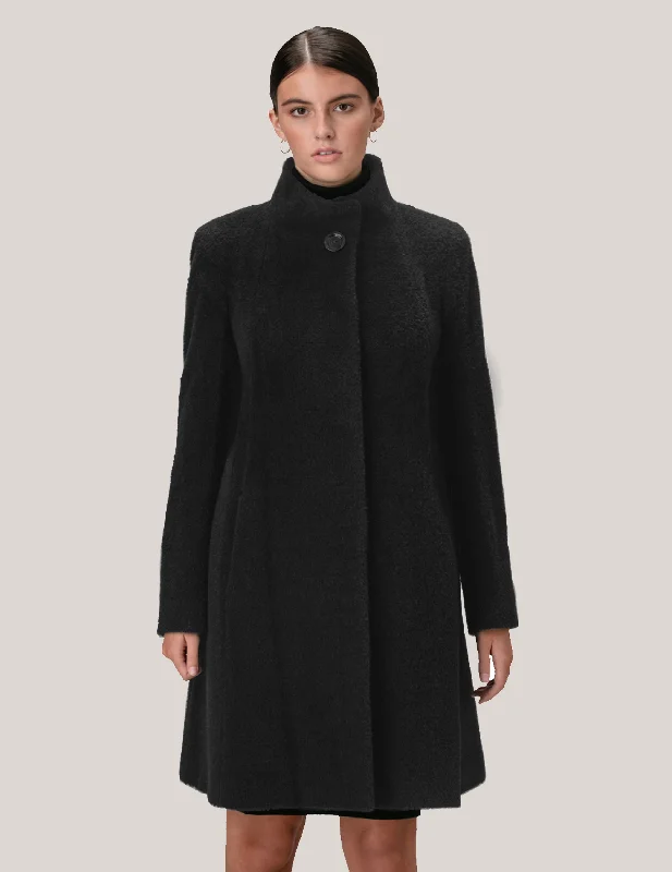 Flared Alpaca & Wool Coat 29001