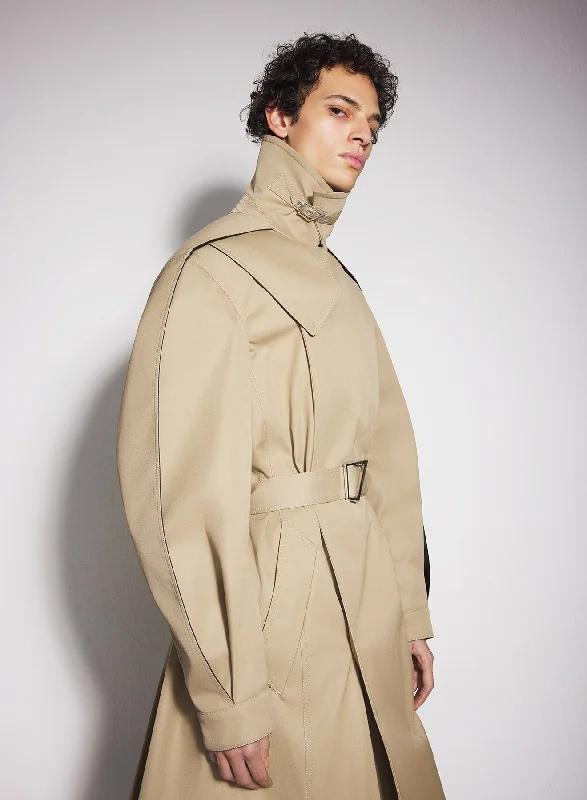 beige belted trenchcoat