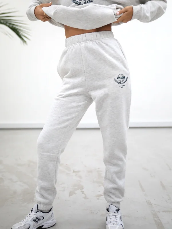 Varsity Sweatpants - Marl White