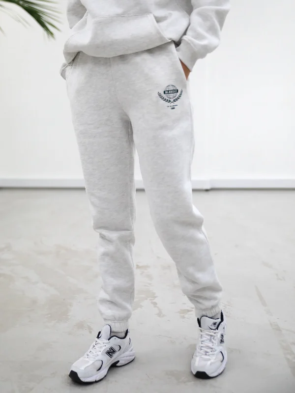 Varsity Sweatpants - Marl White