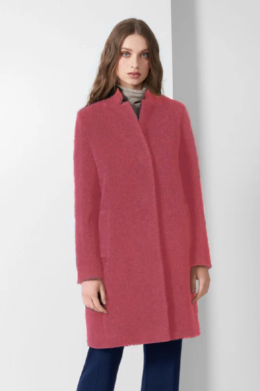 Alpaca & Wool Coat with Inverted Notch Collar 54001