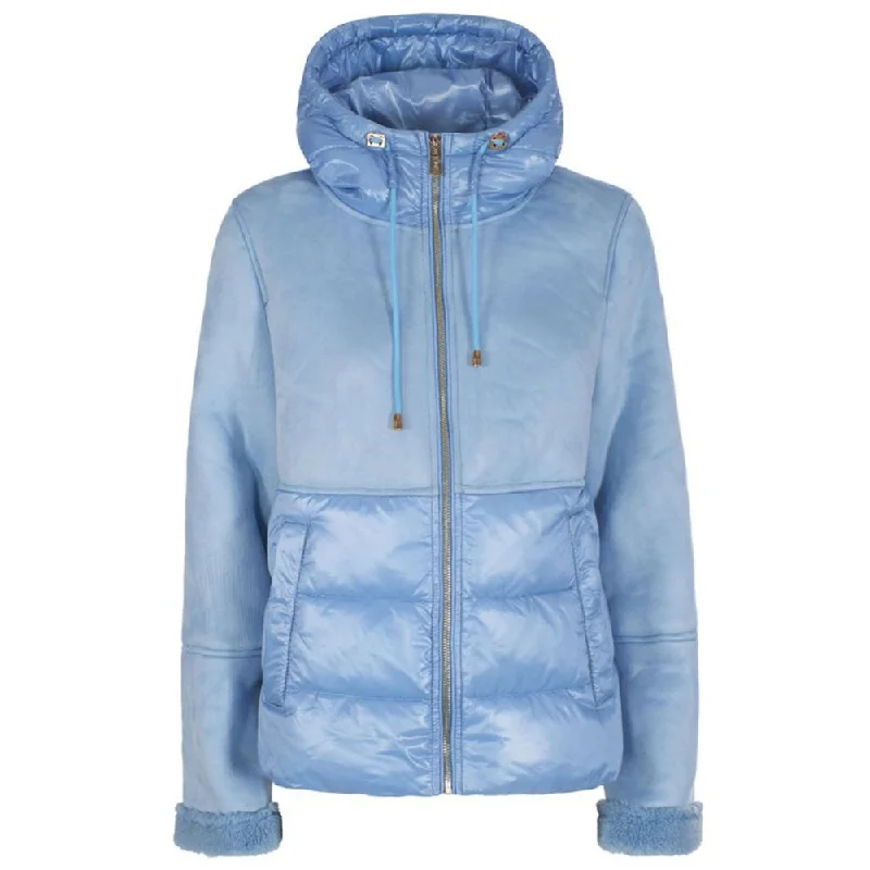 Yes Zee blue Nylon Jackets & Women's Coat