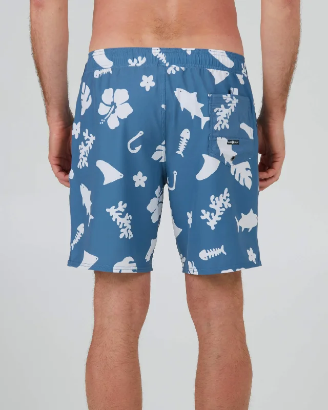 Lowtide Elastic Boardshort - Slate/White