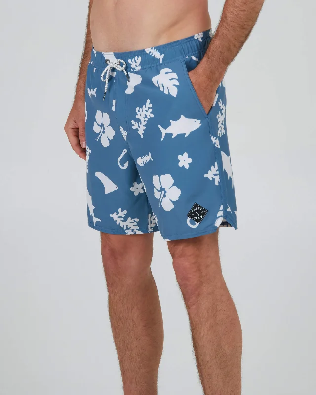 Lowtide Elastic Boardshort - Slate/White