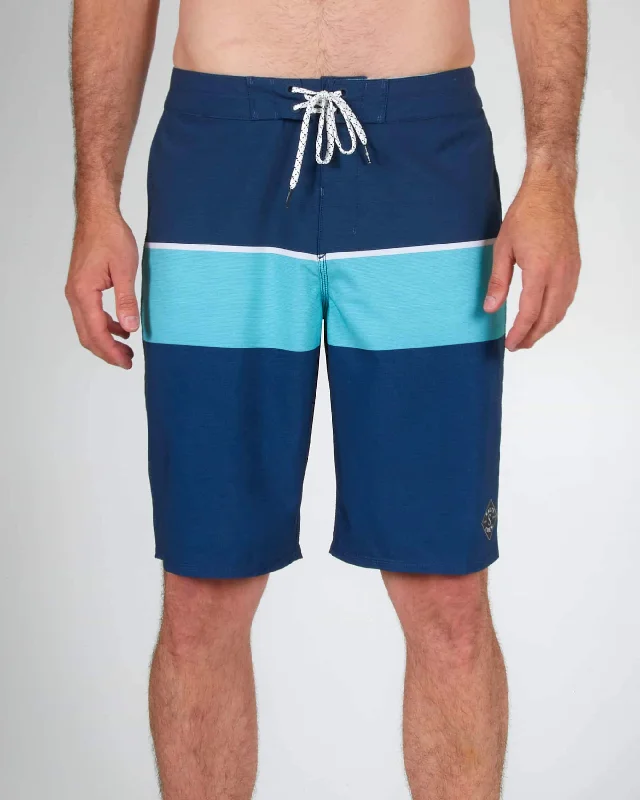 Stacked Boardshort - Navy/Aqua