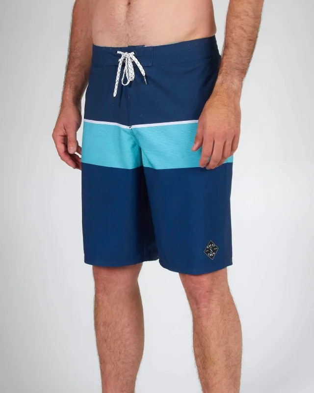 Stacked Boardshort - Navy/Aqua