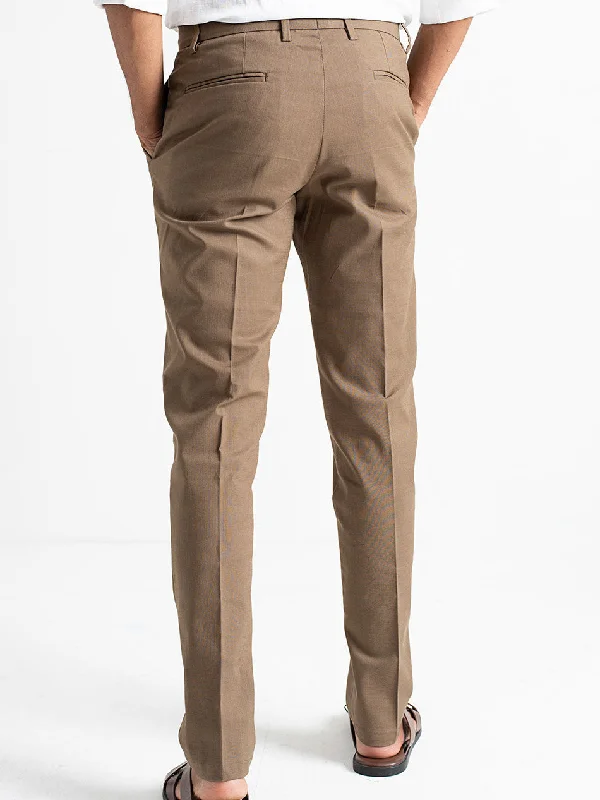 BROWN PLEATED PANTS