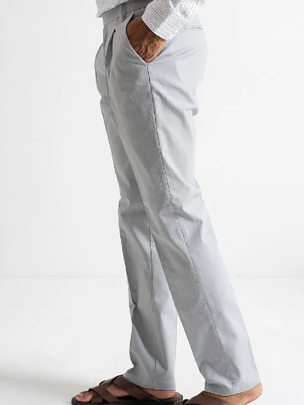 GREY PLEATED PANTS