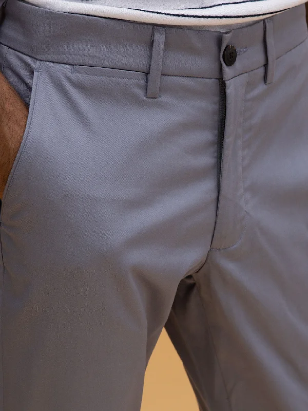 STEEL GREY TWILL CHINOS