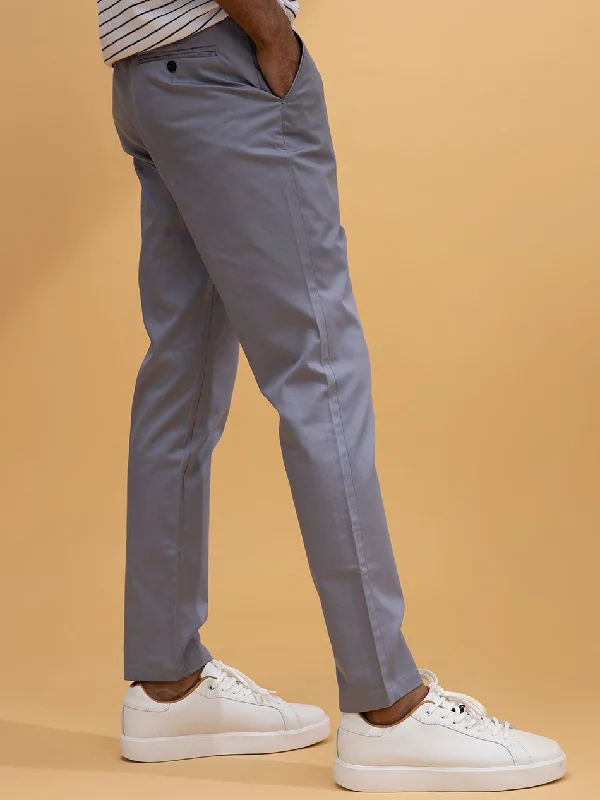 STEEL GREY TWILL CHINOS